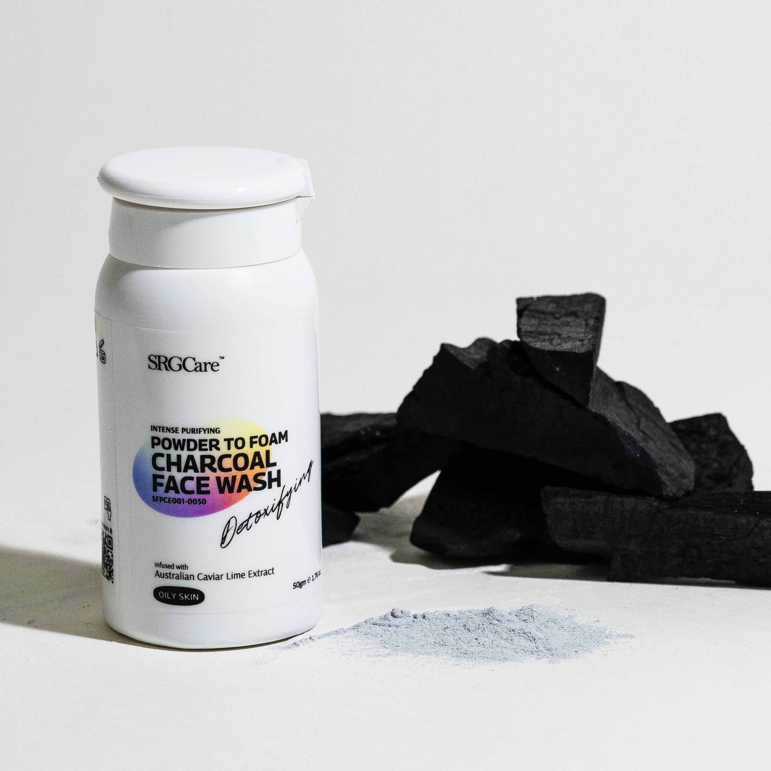 SRGCare Intense Purifying Powder To Foam Charcoal Face Wash