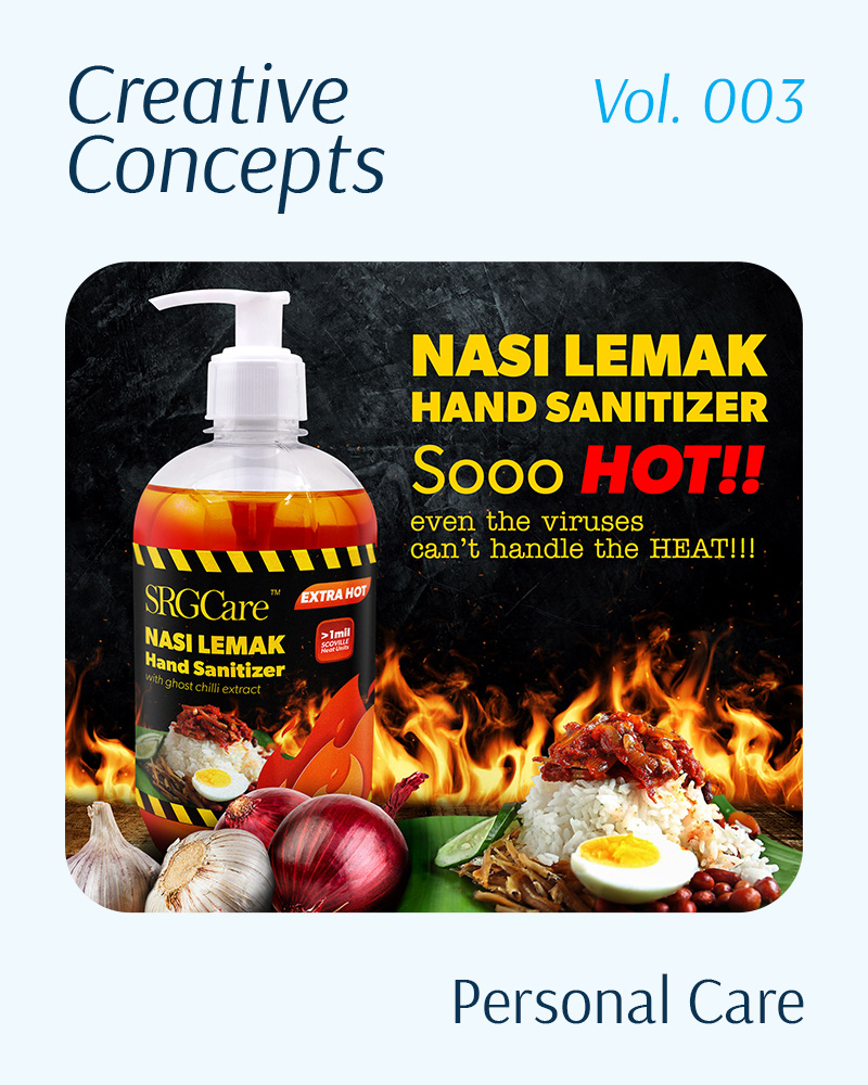 Nasi Lemak Hand Sanitizer Sensory Hygiene Concept