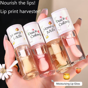 Vegan Lip Care Serum Liquid Lip Gloss Base Plumper Glow Fruit Lip Oil